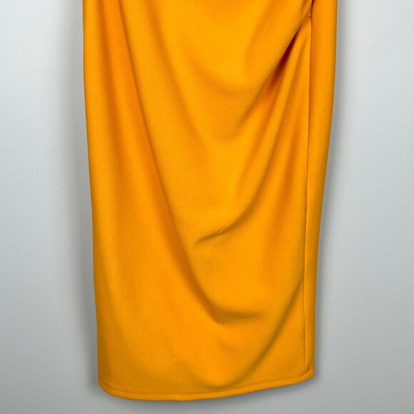Petal and Pup Womens Whitehaven Orange Strapless Dress Midi Bodycon size 2 - Picture 6 of 14